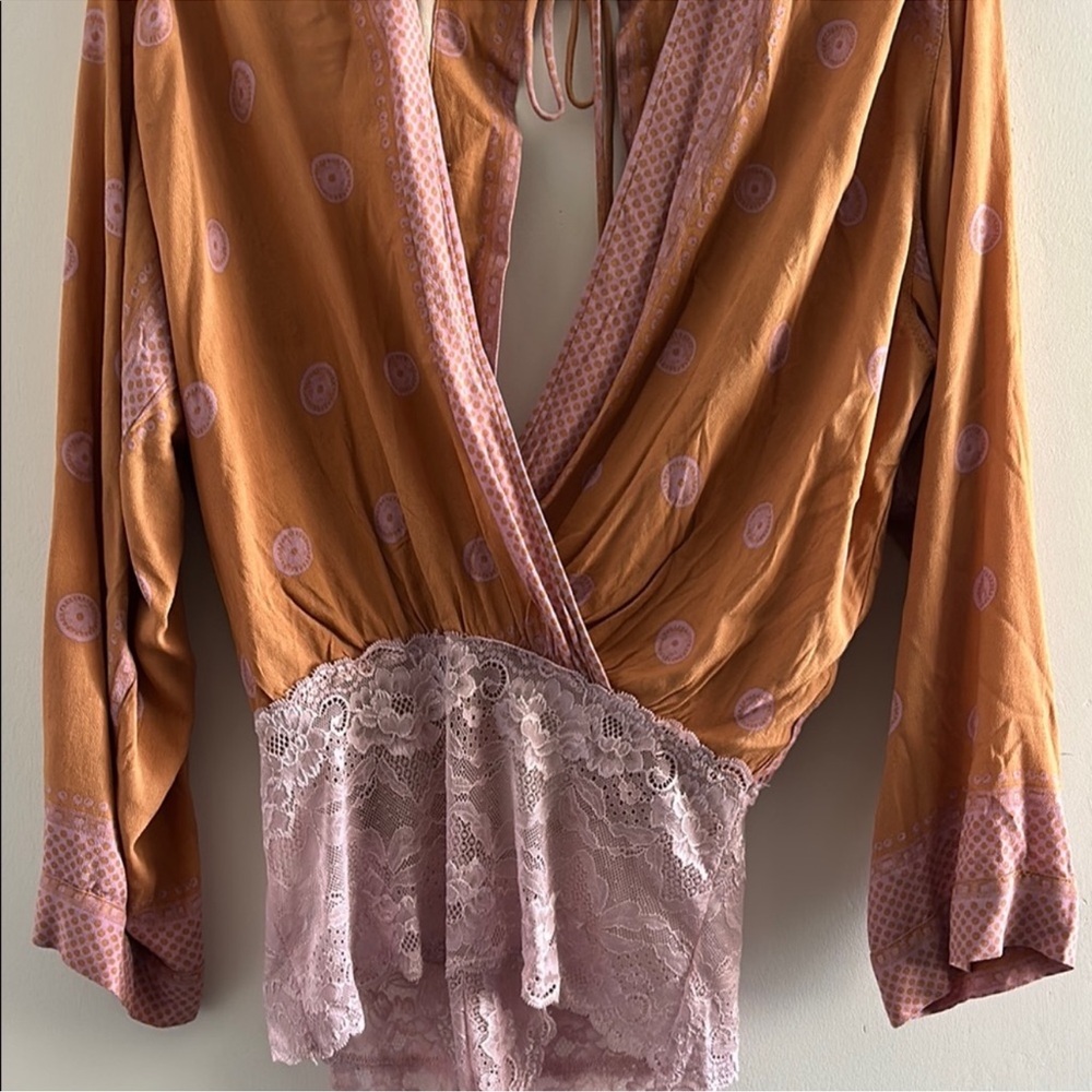 Free People Rust and Lavender Bodysuit - Picture 4 of 10